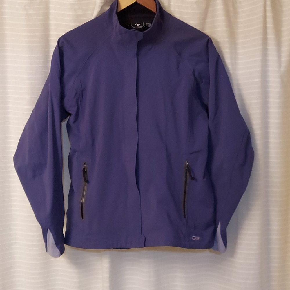 Purple hard shell jacket size large women's